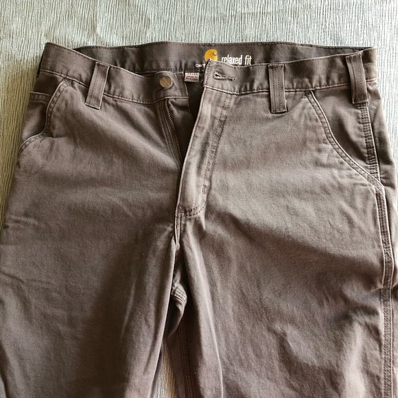 CARHARTT Men’s Work Pants Rugged Flex Relaxed Fit 34x34 (actual inseam 33") Gray - Picture 2 of 6